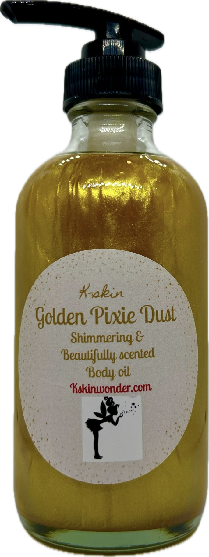 Golden Pixie Dust shimmering scented body oil