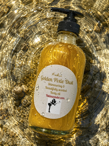 Golden Pixie Dust shimmering scented body oil